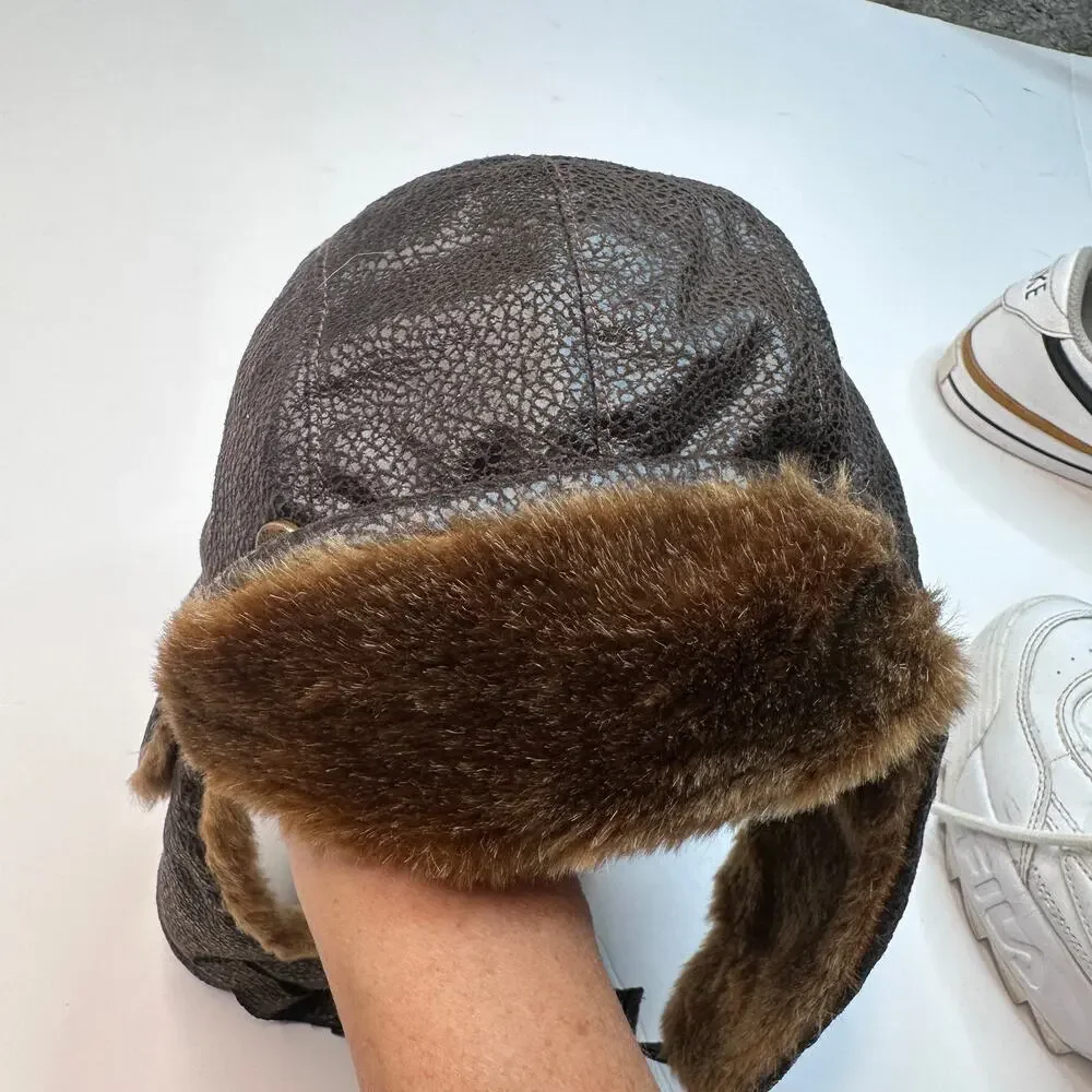 Boeing Totem Bomber Aviator Leather Youth Hat